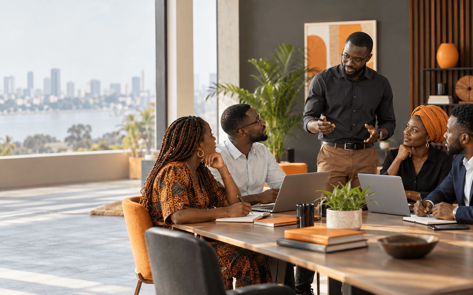 Professionnels ouest-africains collaborant pendant un atelier de formation